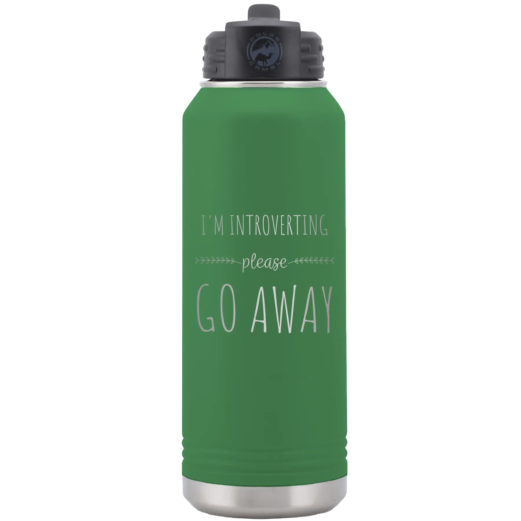 Introverting 32 oz Water Bottle | Green