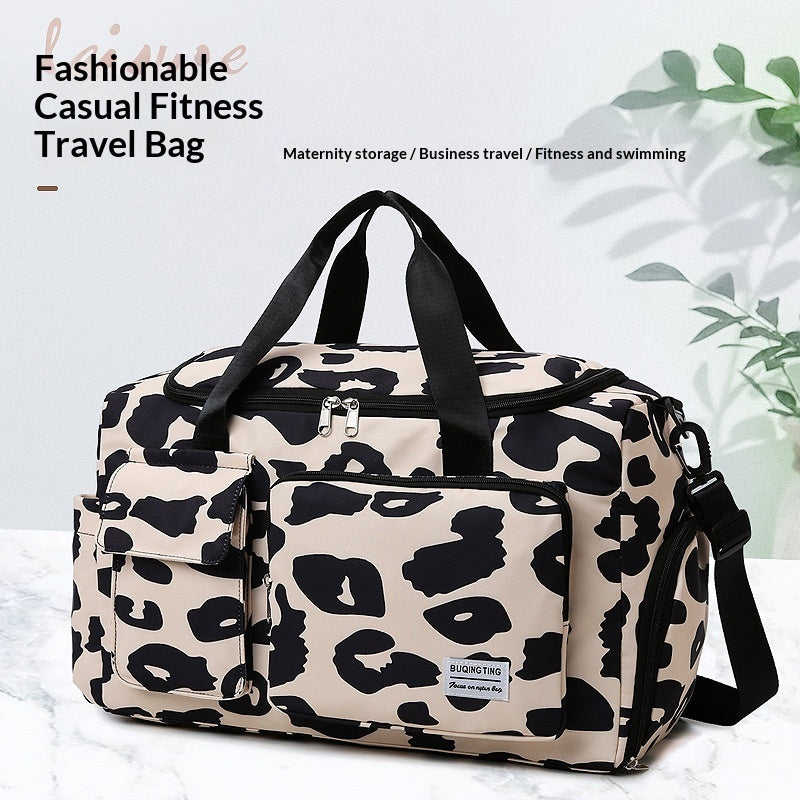 Large Capacity Fitness Tote Bag - Waterproof Travel Gym Bag with Dry-Wet Separation