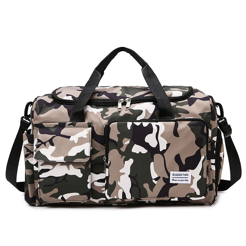 Large Capacity Fitness Tote Bag - Waterproof Travel Gym Bag with Dry-Wet Separation
