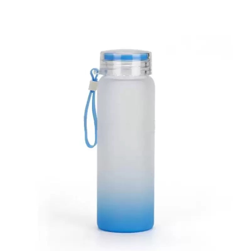 17oz Sublimation blank frosted glass Ombre gradient Tumblers Water Bottle