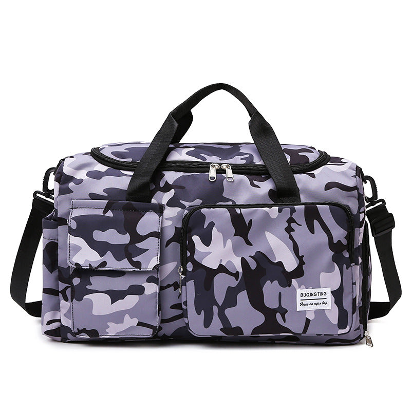 Large Capacity Fitness Tote Bag - Waterproof Travel Gym Bag with Dry-Wet Separation