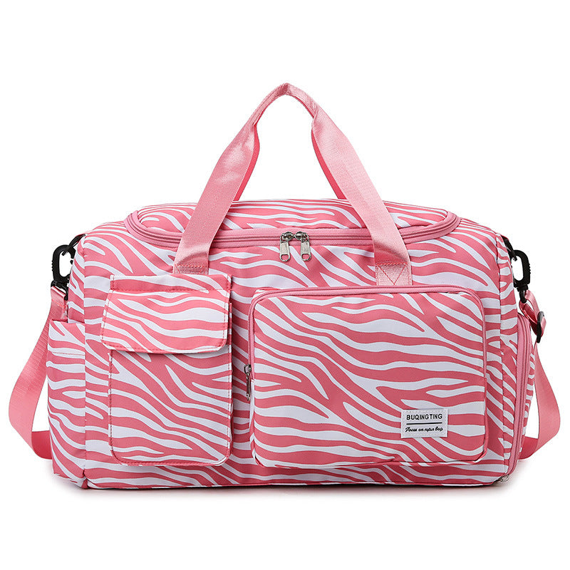 Large Capacity Fitness Tote Bag - Waterproof Travel Gym Bag with Dry-Wet Separation