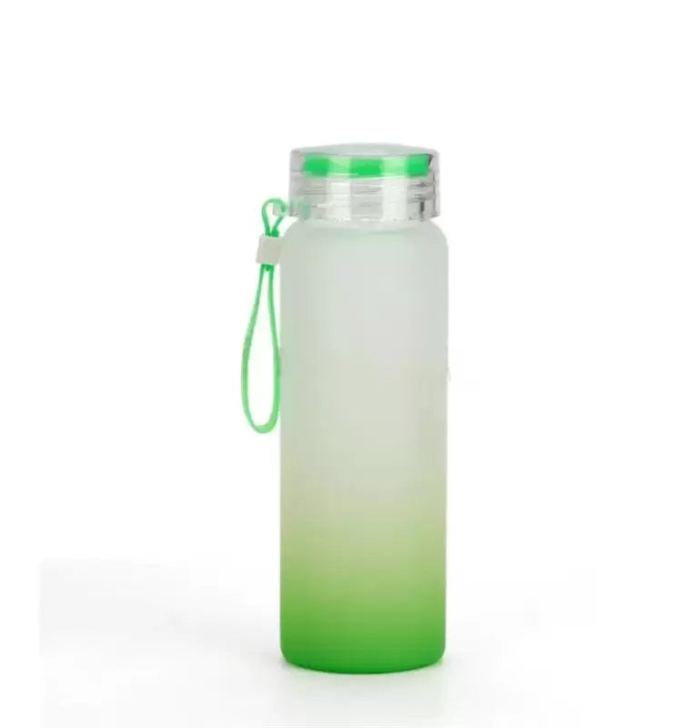 17oz Sublimation blank frosted glass Ombre gradient Tumblers Water Bottle